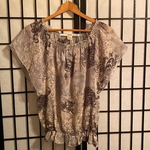 DKNY Jeans Semi Sheer Top Size S